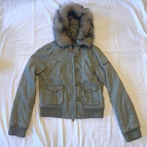 Abercrombie Fur Trim Bomber Jacket